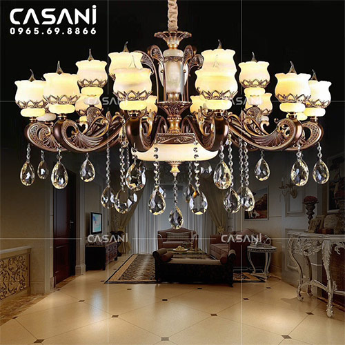 Đèn Chùm Bát Đá Tự Nhiên CCP-2601